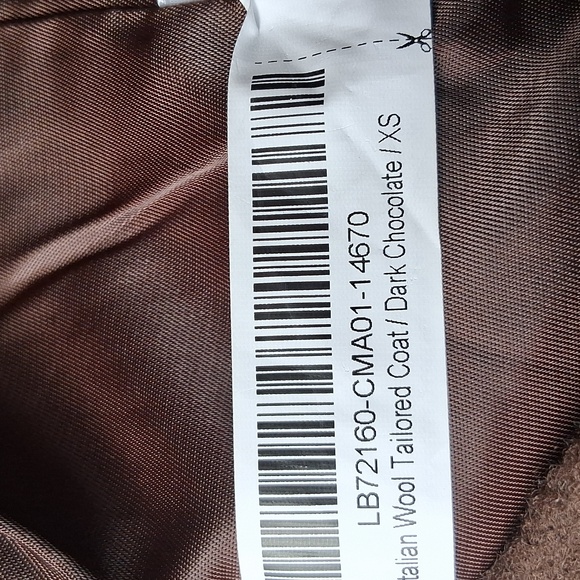 Quince Italian Wool Tailored Coat Chocolate XS - Picture 7 of 16